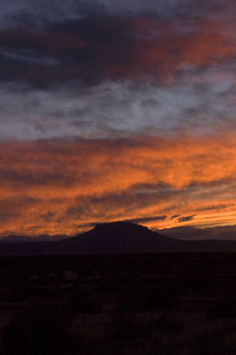 Sunset over the hill