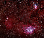 Lagoon and Trifid Nebulas (wide-field)